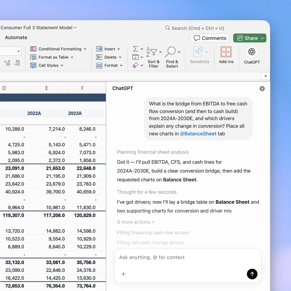 ChatGPT для Excel и Google Таблиц: что это и как работает
