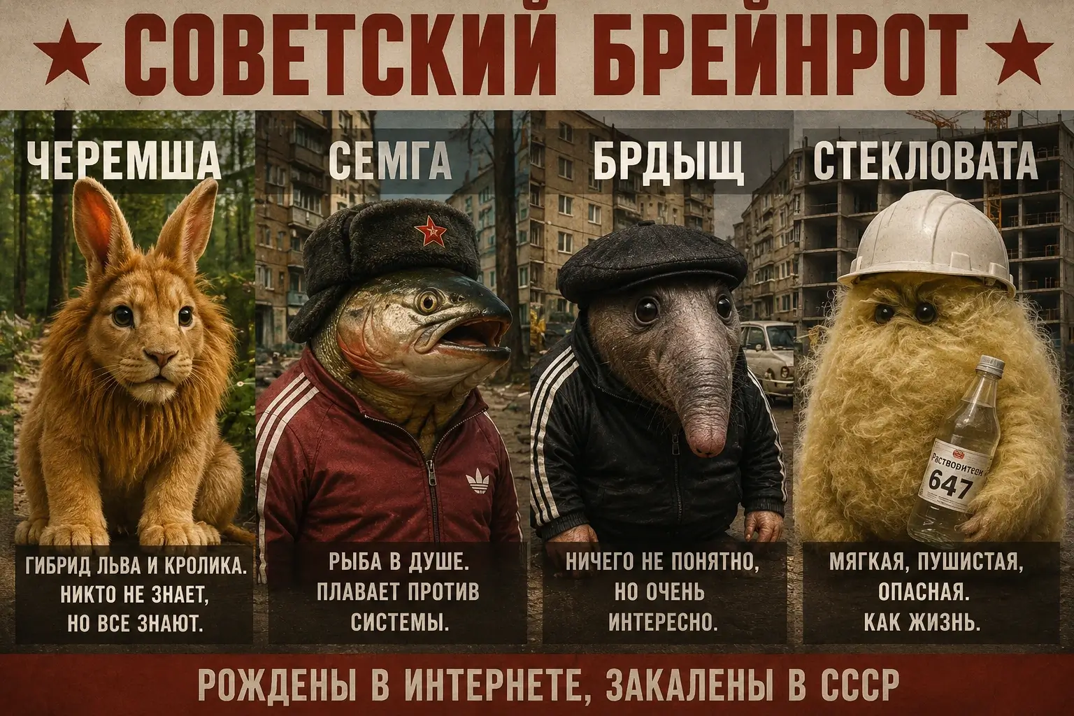 Мемы Черемша, Семга, Брдыщ и Стекловата: «советский брейнрот»