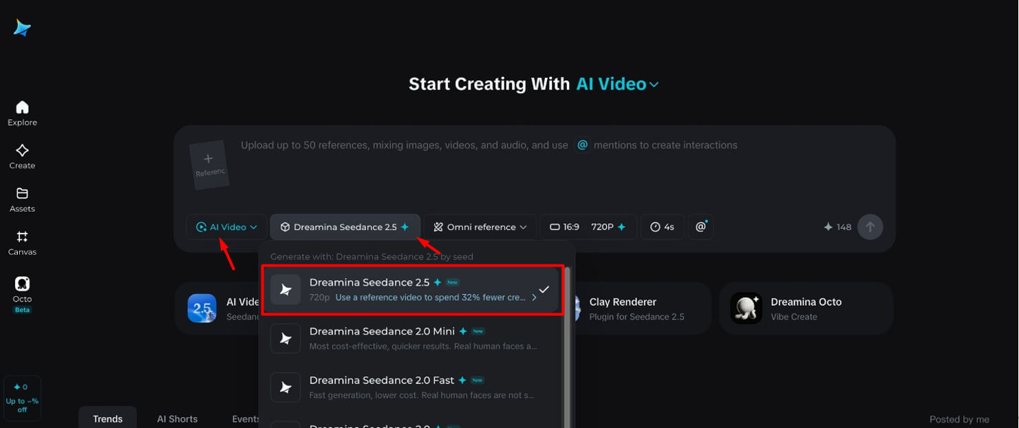 Создание видео через Seedance 2.5