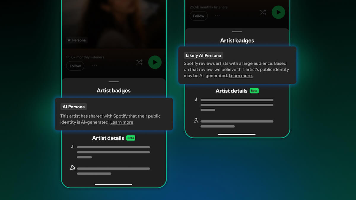 Как будут работать значки AI Persona в Spotify