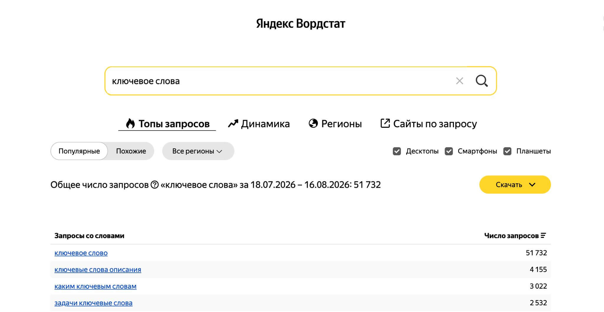 Посмотрите реальные формулировки