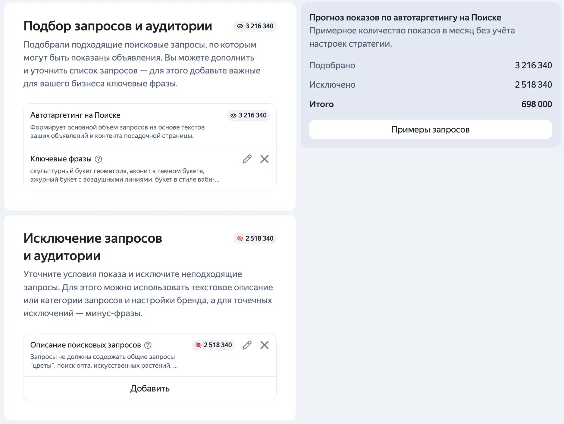 Как описание влияет на показы